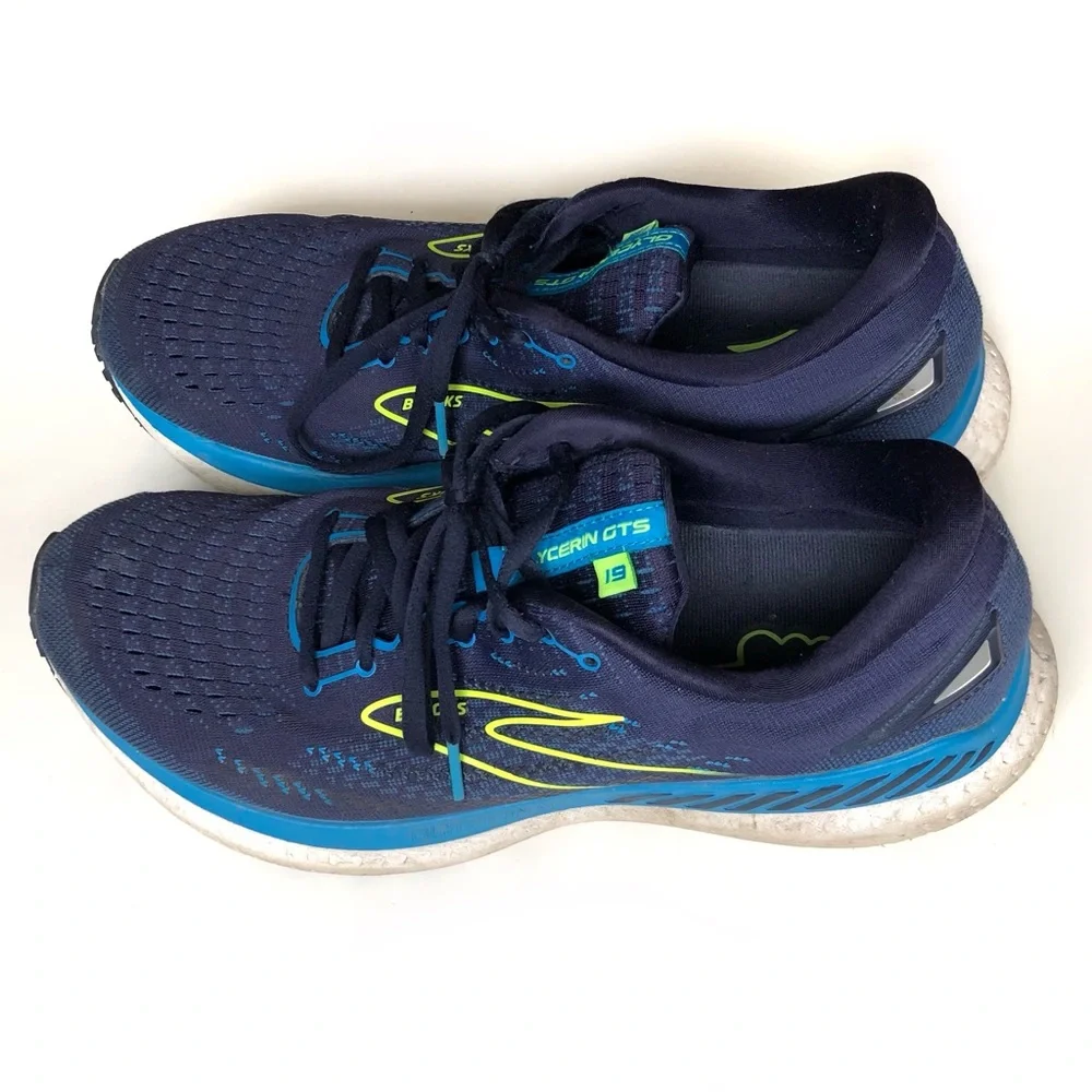 Brooks Glycerin 19 Blue and Yellow Running Shoes Men’s Size 11.5